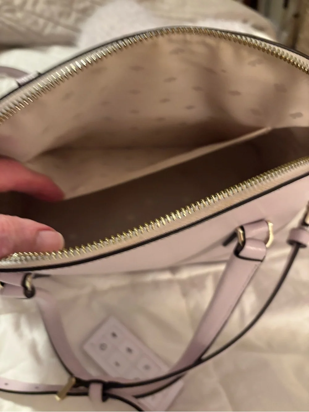 kate spade Pale LAVENDER Saffiano Dome Satchel